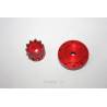 Paire de jantes Alu jumelées moyeu rouge