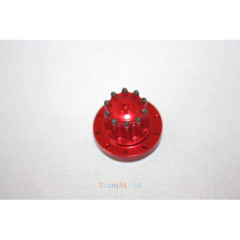 Paire de jantes alu jumelées à moyeu rouge JD CUSTOMS EAGLE-MACHINERY JD-61R