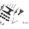 Kit de suspensions arrières métal LESU X-8017-A renforcées (réhaussé de 9mm) pour camion Tamiya