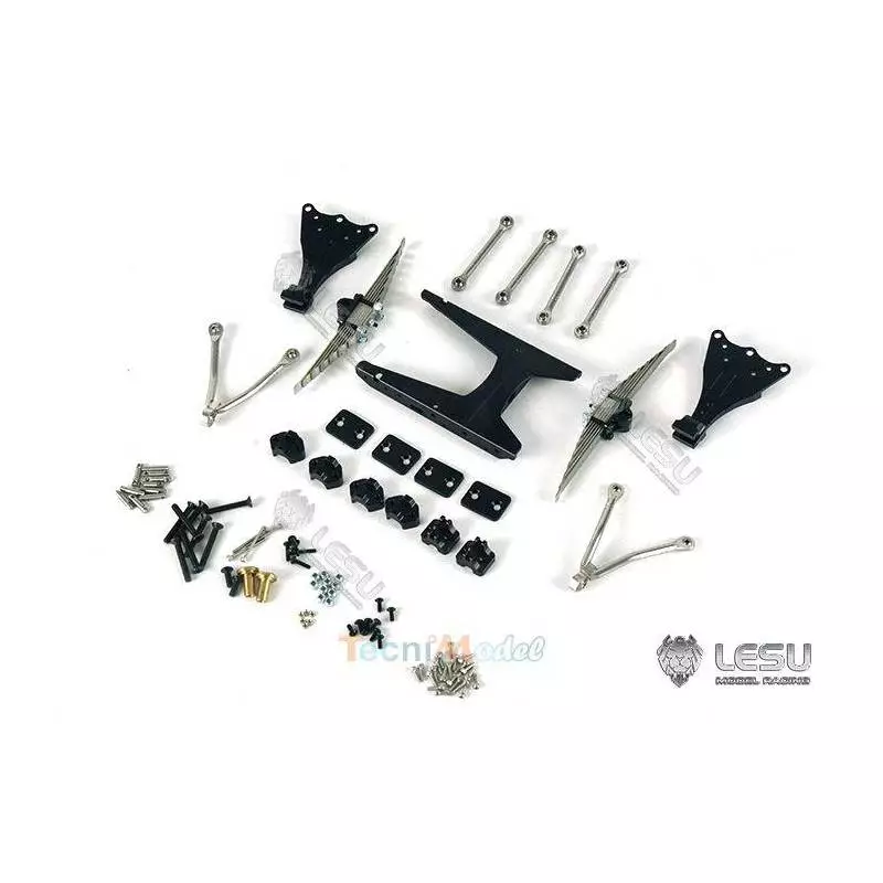 Kit de suspensions arrières métal LESU X-8017-A renforcées (réhaussé de 9mm) pour camion Tamiya