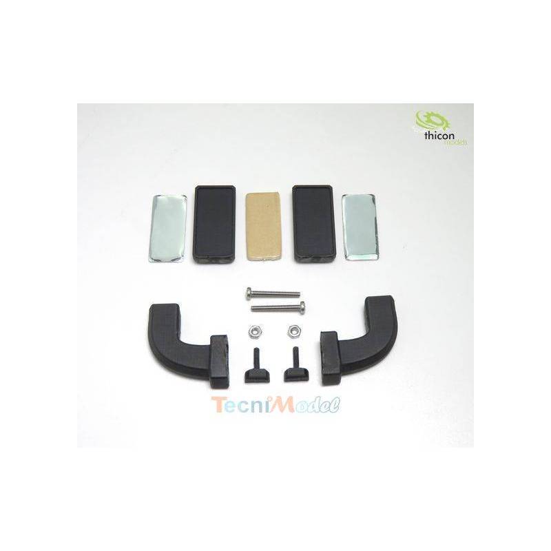 Paire de rétroviseurs caméras (mirrorcam) pour Mercedes Actros et Arocs Tamiya 1/14 / THICON MODELS 50269
