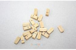 20pcs 10mm Light Wood Double Block AERONAUT 522210