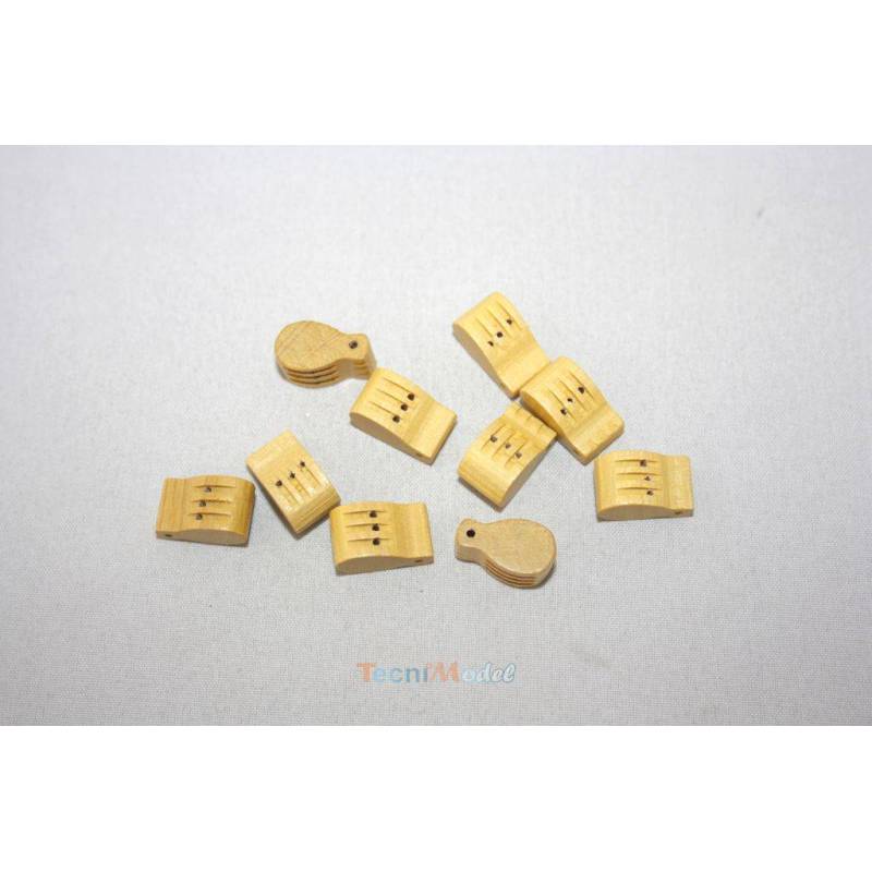 10pcs 16mm Light Wood Triple Violin Pulleys AERONAUT 524426