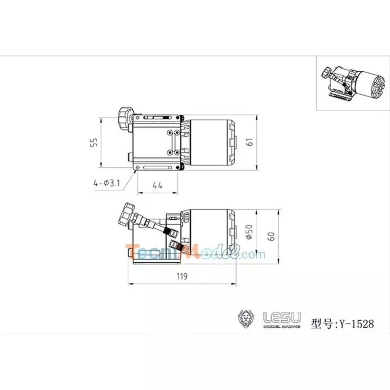 Pompe hydraulique LESU avec manomètre