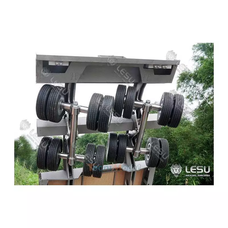 Remorque porte-engin en acier à 2 lignes d'essieux LESU LS-A0005