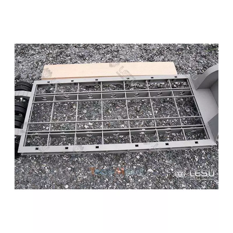 Remorque porte-engin en acier à 2 lignes d'essieux LESU LS-A0005