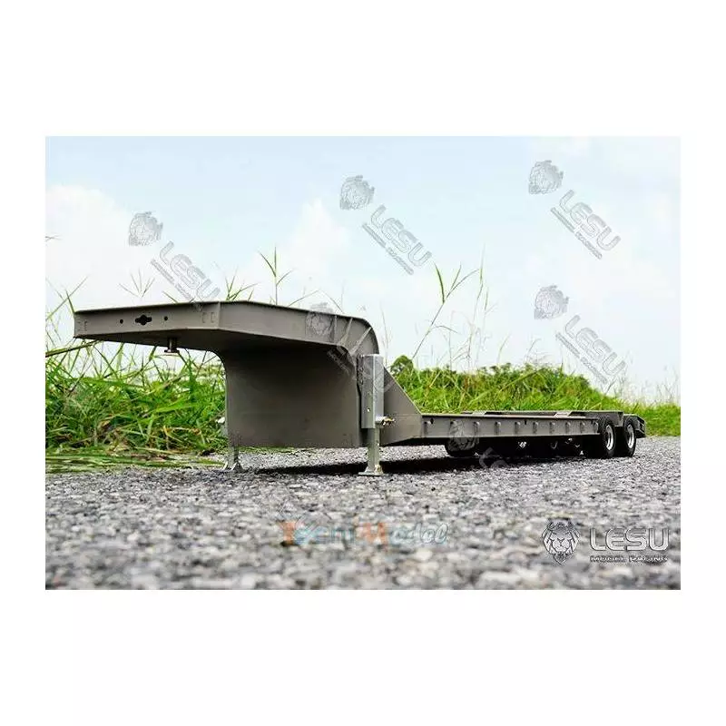 Remorque porte-engin en acier à 2 lignes d'essieux LESU LS-A0005