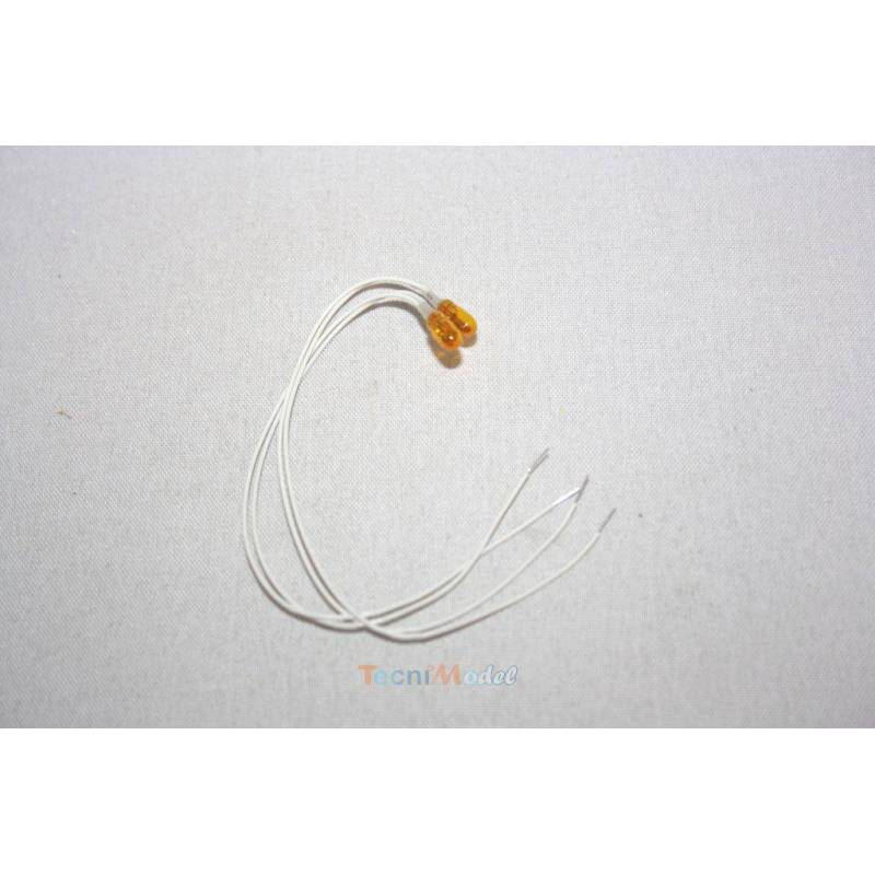 2 Ampoules miniature Ø3mm 6v/50mA Jaunes