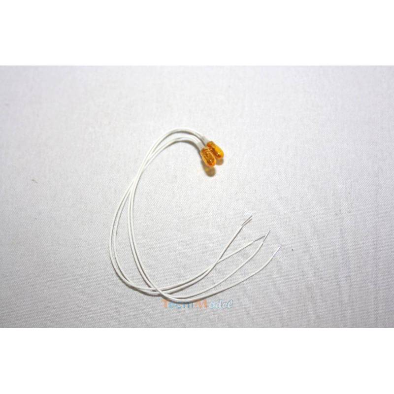 2 Ampoules miniature Ø3mm 6v/50mA Jaunes