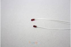 2 Ø3mm 6v/50mA red miniature bulbs
