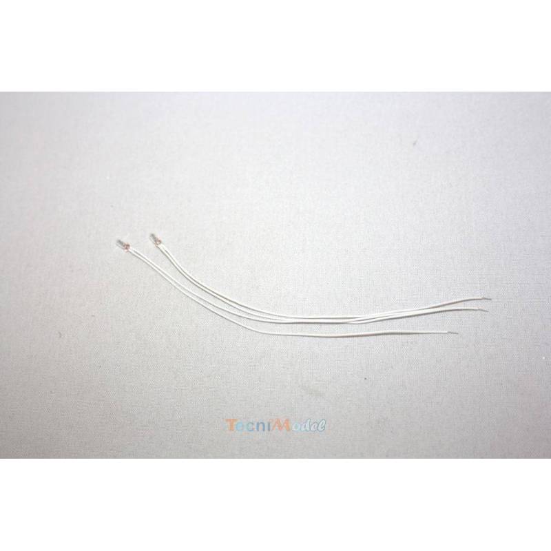 2 white miniature bulbs Ø2.3mm 6v 50mA