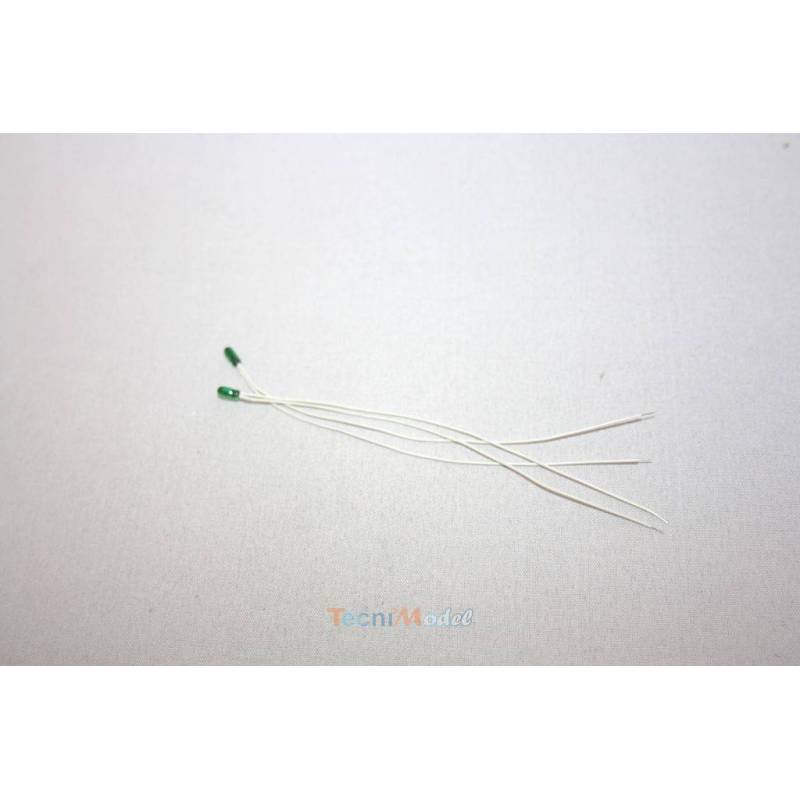 2 green miniature bulbs Ø2.3mm 6v/50mA