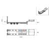 LESU 1/14 3-axle low loader semi-trailer with hydraulic ramps - LESU LS-A0020