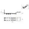 Semi-remorque porte-engin 3 essieux LESU 1/14 avec rampes hydrauliques - LESU LS-A0020