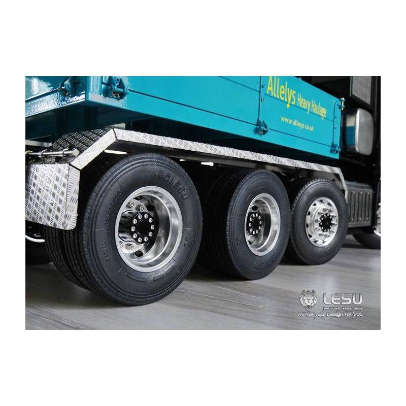 Paire de garde-boues arrière métal LESU LS20160901-A-6 pour camions radiocommandés 1/14