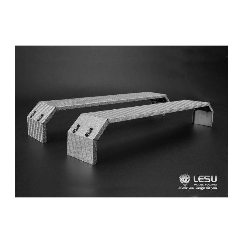 Paire de garde-boues arrière métal LESU LS20160901-A-6 pour camions radiocommandés 1/14