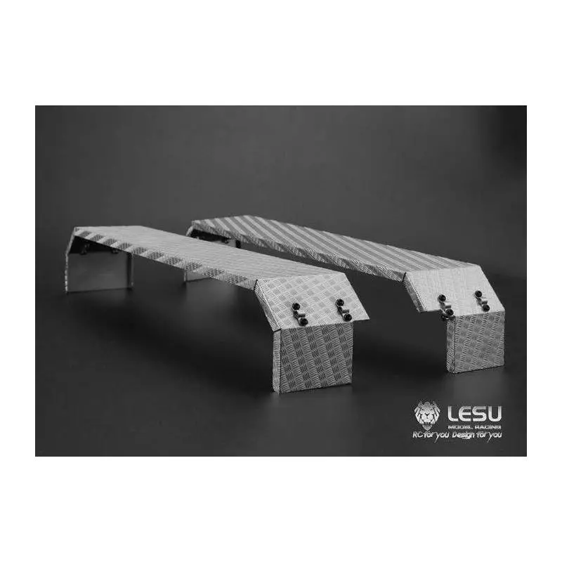 Paire de garde-boues arrière métal LESU LS20160901-A-6 pour camions radiocommandés 1/14