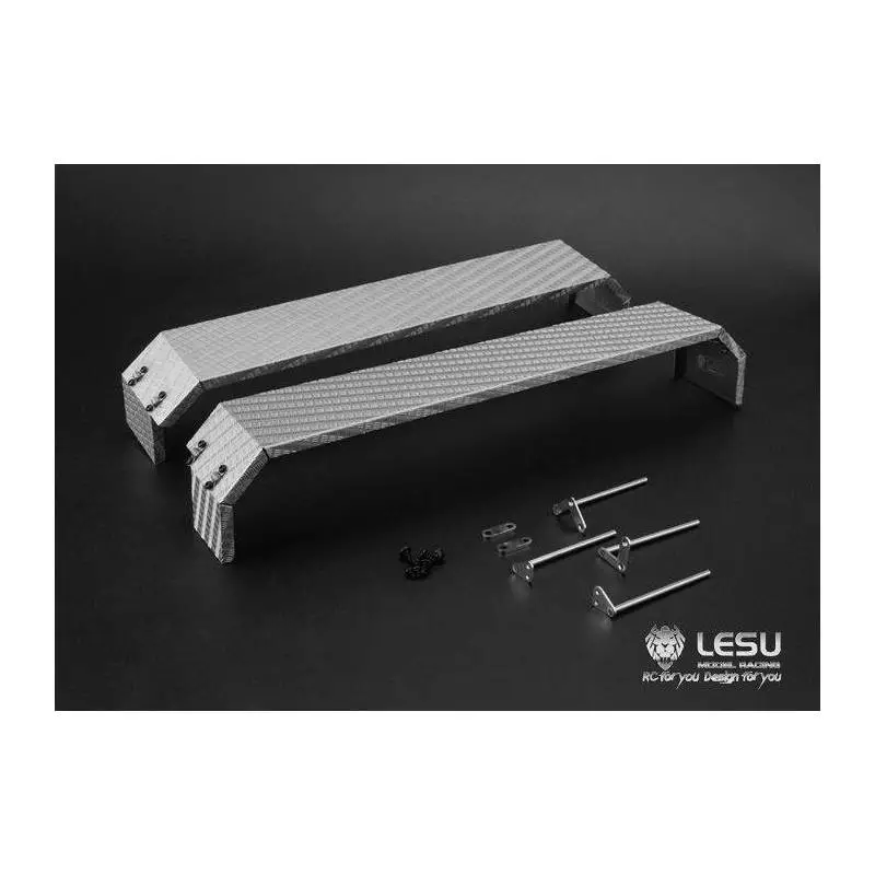 Paire de garde-boues arrière métal LESU LS20160901-A-6 pour camions radiocommandés 1/14