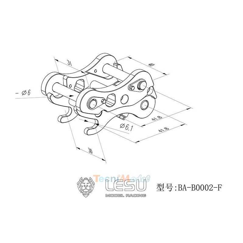 Quick coupler for LESU PC360 excavator