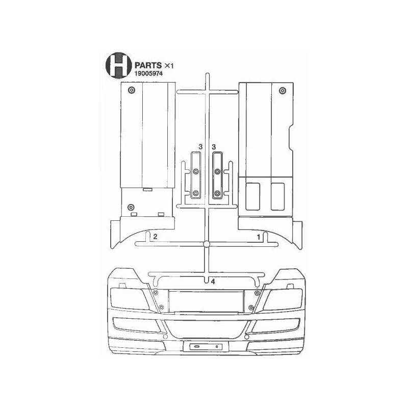 Grappe H Calandre pour MAN 56325