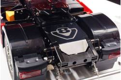 Polished Rear Chassis Cover for Scania 4x2 and 6x4 with Engraved V8 Design SCALE PARTS SP-01-04-078A