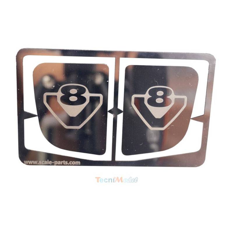 Chrome decoration of side windows for Scania R 1/14 with V8 pattern - SCALE PARTS SP-01-04-076