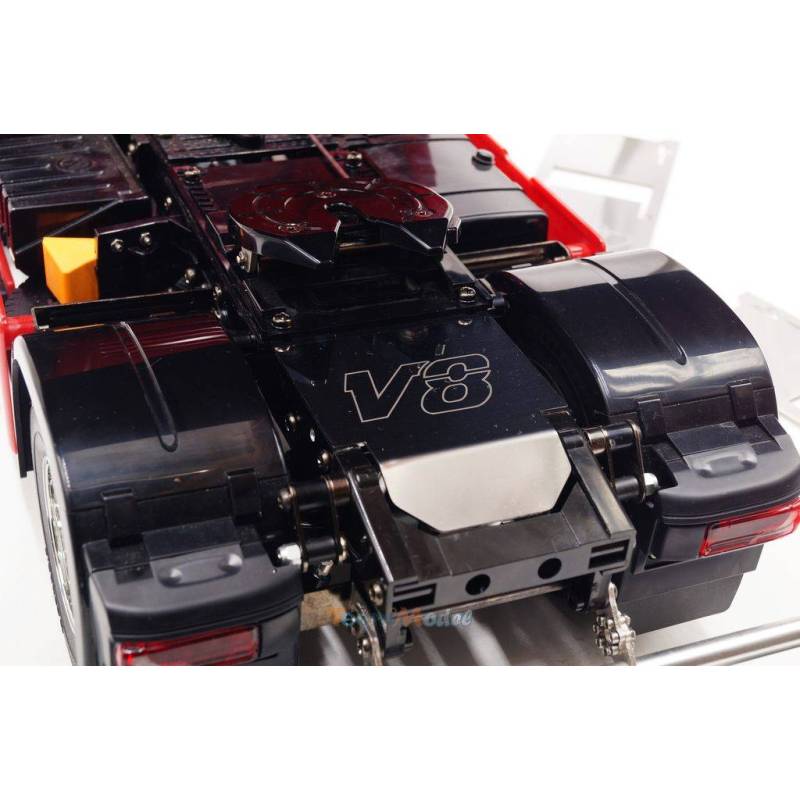 Couvre Châssis arrière poli pour MAN 4x2 et 6x4 à motif gravé V8 SCALE PARTS SP-01-04-078C