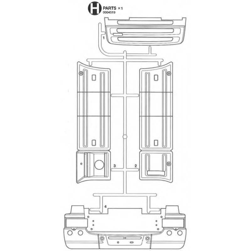 Scania R470 front bumper H Parts Tamiya 56318