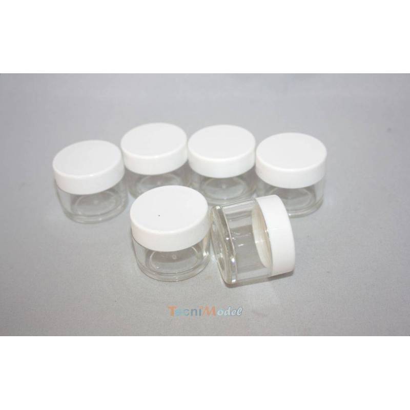 Lot de 6 pots à mélange pour peinture 10ml T2M T81040