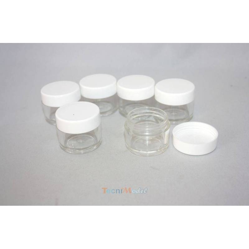 Lot de 6 pots à mélange pour peinture 10ml T2M T81040