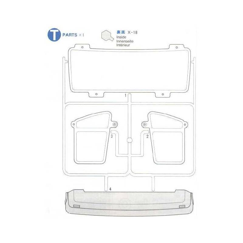 T-piece Mercedes windscreen Tamiya 56305