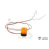 Gyrophare orange LESU S-1302-A Ø11.5mm - Cabochon à sommet plat