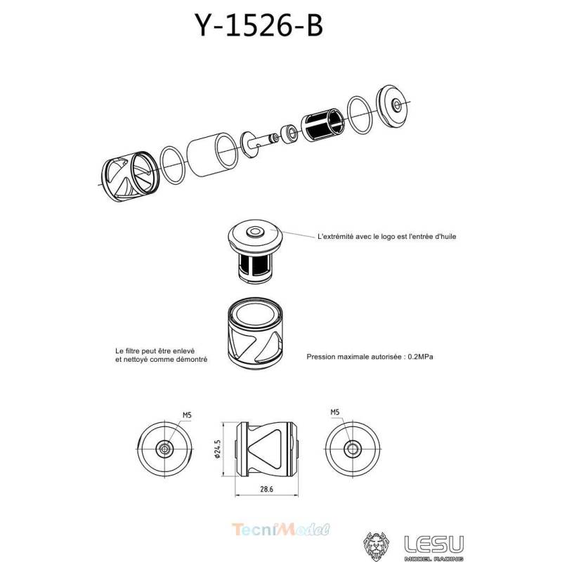 Filtre pour circuit hydraulique