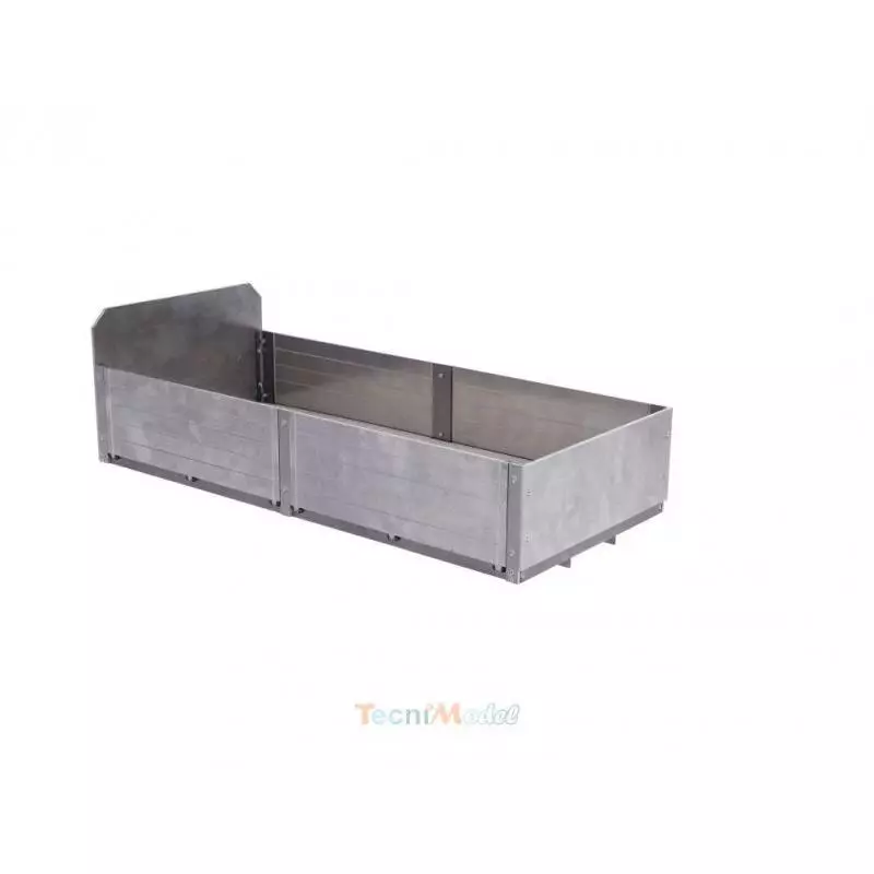 Plateau à ridelles en métal court, pour camion rc porteur 3 essieux 1/14