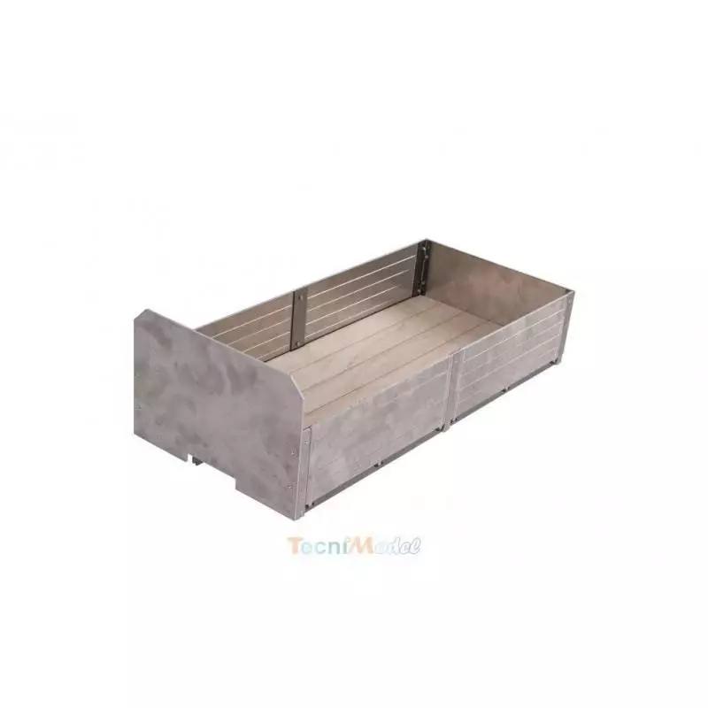 Plateau à ridelles en métal court, pour camion rc porteur 3 essieux 1/14