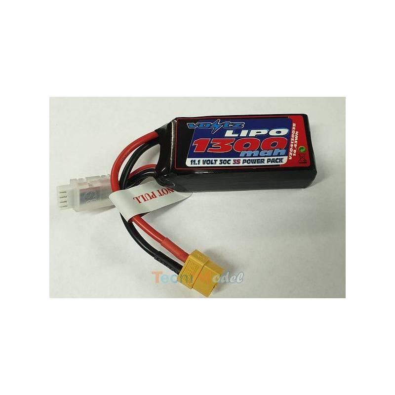 Accu LIPO VOLTZ 1300mAh 3S 11,1V 30C - Voltz VZ0413003SXT60