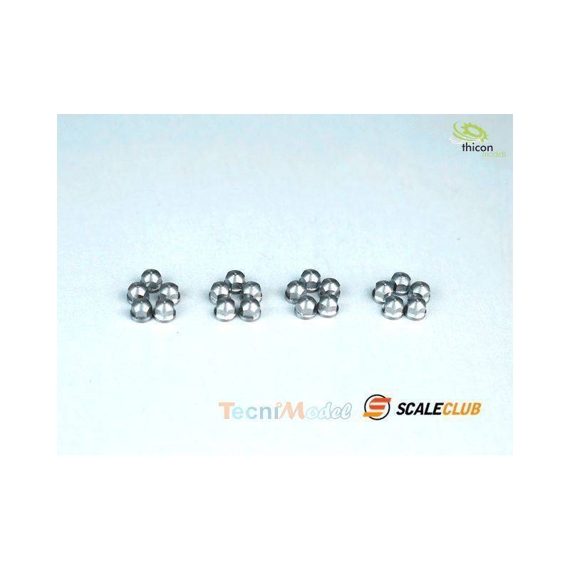 Lot de 20 vis M2x8 et écrous borgne 3mm THICON MODELS 50267