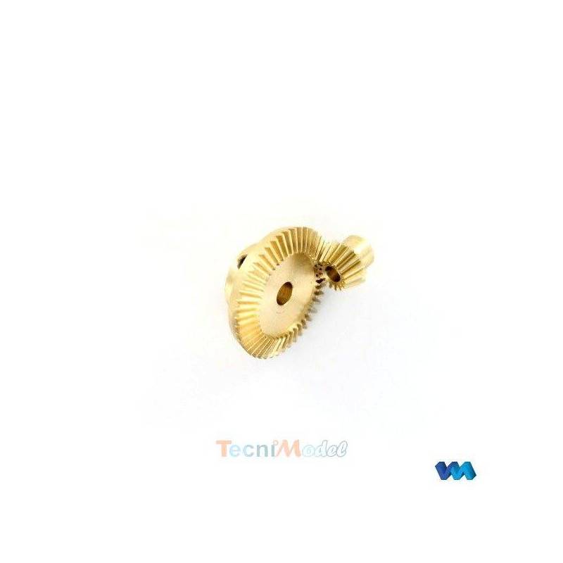 Brass bevel gear set 15t/45t, module M0.5 - VEROMA 237280