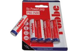 4 Accus Ni-mh RO-POWERLOOP format pile AA 2500mAh