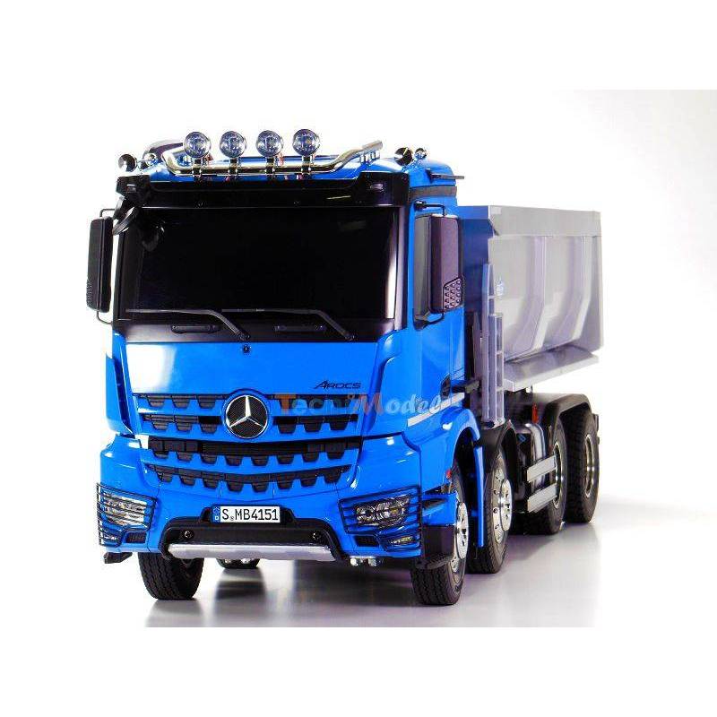 Camion RC Tamiya Mercedes Arocs 4151 porteur benne 8x4 à monter et à peindre 56366