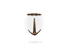 2 Ancres métal 18ème 30mm en métal bruni