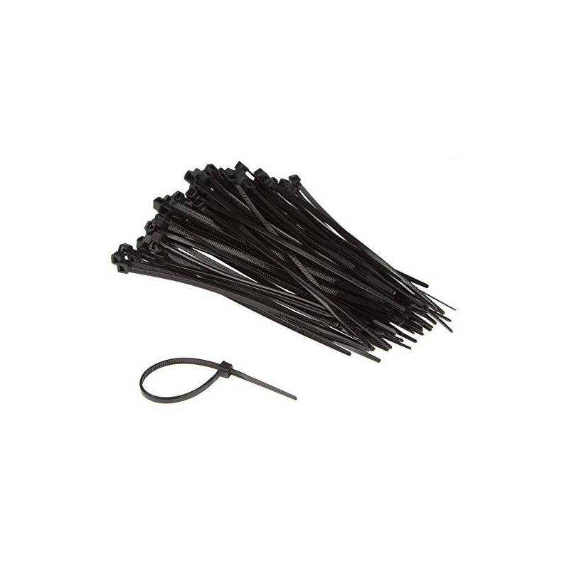 Colliers nylon noir par 100 dimension 71mm x 1,65mm