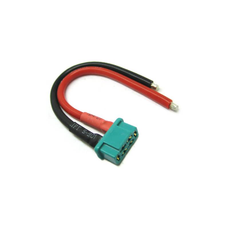 1 Connecteur MPX femelle avec 10cm de câbles silicone 14AWG - ETRONIX ET0622