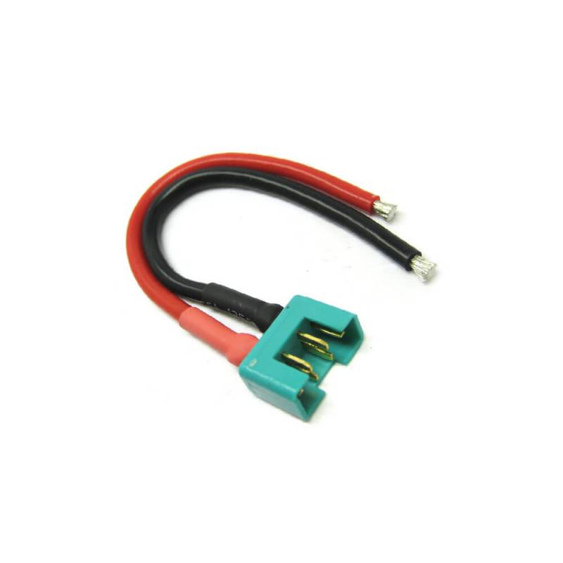 1 Connecteur MPX mâle avec 10cm de câbles silicone 14AWG - ETRONIX ET0623