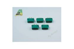 5 Connecteurs OR 6 pôles MPX mâle - A2Pro 14141