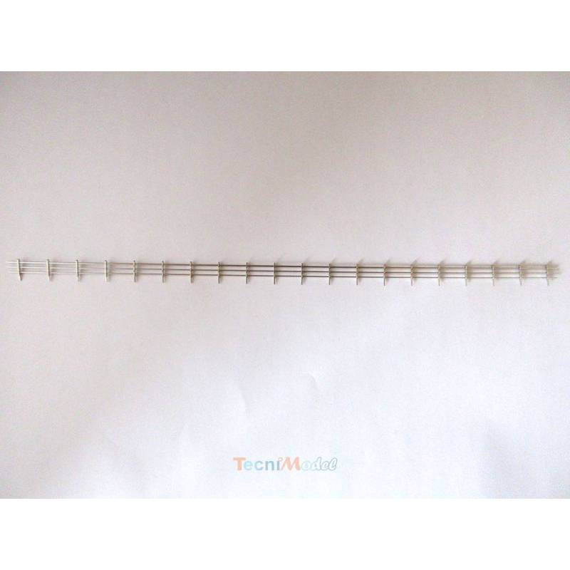 5 Nickel-plated brass railings 7mm x 250mm Aero-Naut 5603/07 - 560307