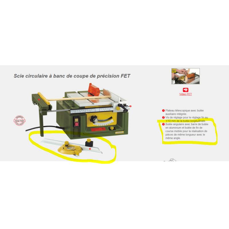 Angle stop for FET saw 27070