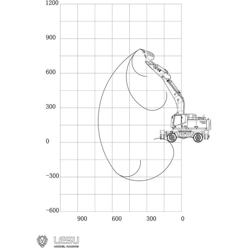 Excavatrice à roues hydraulique LESU ET30H 1/14 - Réf : RD-A0006