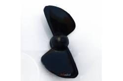 Twin-blade fast propeller 45mm M4 left in polypropylene Schulze 451.45 Ref Graupner 451.4a