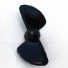 Twin-blade fast propeller 45mm M4 left in polypropylene Schulze 451.45 Ref Graupner 451.4a